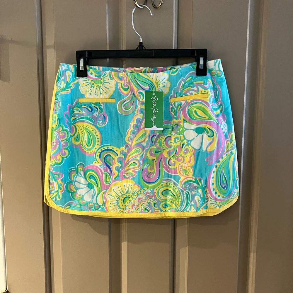 NWT Lilly Pulitzer Tierney Skort Double Trouble Shorely Blue Size 4